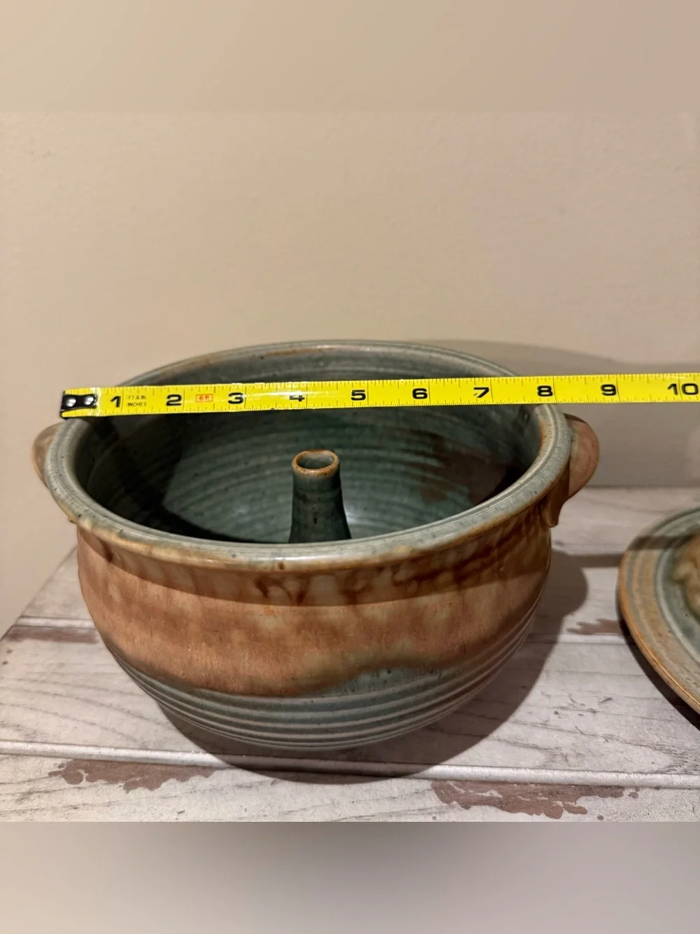 Vintage Tom Jones Pottery Fairhope AL Signed Chimney Steamer Cooking Pot 2010